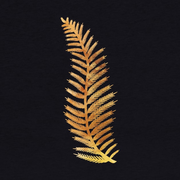 Mustard Yellow Fern Leaf by TheJollyMarten